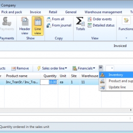 Inventory transaction statuses for Sales order in AX 2012 R3