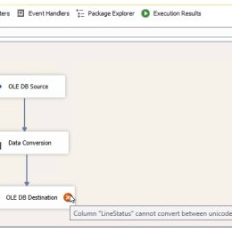 SSIS无法在unicode和非unicode 字符串数据类型之间转换