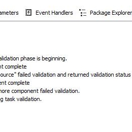 [SSIS.Pipeline] Error: "ODBC Source" failed validation and returned validation status "VS_NEEDSNEWME